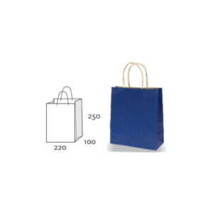 Vrečka DARILNA 22*25*10CM EKO MODRA