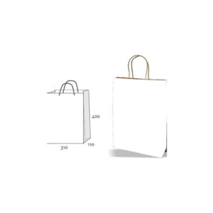 Vrečka DARILNA 31*42*11CM EKO BELA