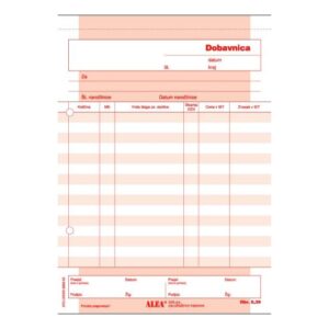 Obrazec 5,39 DOBAVNICA A5 KOPIRNA