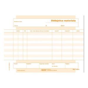Obrazec 6,26 A ODDAJNICA MATERIALA