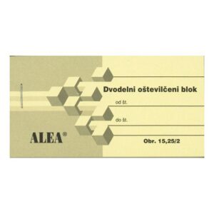 Obrazec 15,25/2 DVOD. OŠT. BLOK RUMEN, 99*52/100L