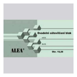 Obrazec 15,25/3 DVOD. OŠT. BLOK ZELENI, 99*52/100L