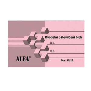 Obrazec 15.25/4 DVOD. OŠT. BLOK ROZA, 99*52/100L