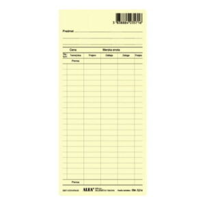 Obrazec 5,3A VISEČA KARTOTEKA RUMENA