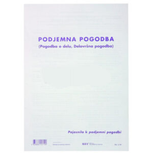 Obrazec 5,100 PODJEMNA POGODBA-DELOVRŠNA POGODBA