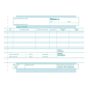 Obrazec 5,25 FURS VEZANA KNJIGA RAČUNOV 50/1