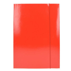 Mapa A4 S KLAPO + ELASTIKA RDEČA, OPTIMA, 600G