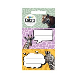 Etiketa ŠOLSKA 10/1 STREET ANIMAL WILD 8X5CM