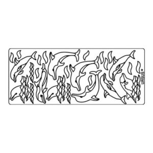 Nalepke HOLOGRAMSKO MODRE "DELFINI" 10*23CM