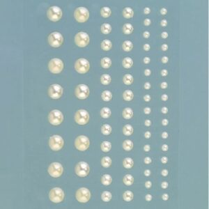 Perle POLOVIČNE SAMOLEPILNE 3/5/7MM BISER.KREM 72/