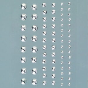 Perle POLOVIČNE SAMOLEPILNE 3/5/7MM SREBRNE 72/1