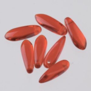 Perle STEKLENE TIE, 3*11MM RDEČE 50/1