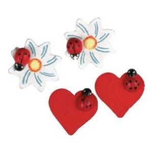 OKRASEK LESEN "SRČEK/CVET", 30MM - KOS