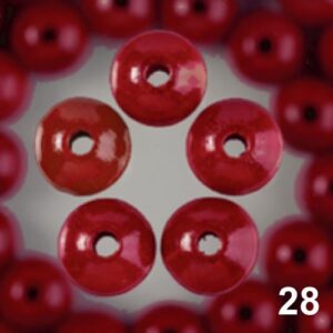 Perle LESENE 04MM 28 TEMNO RDEČE (165)