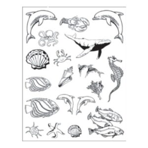 Štampiljke KOMPLET 14*18CM PROSOJEN MORJE