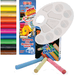 Krede, oglje, plastelin in tuš