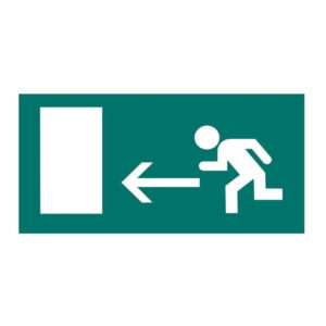 Nalepka ZASILNI IZHOD LEVO