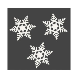 Okrasek LESENI SNEŽINKA GLITTER 3,5CM