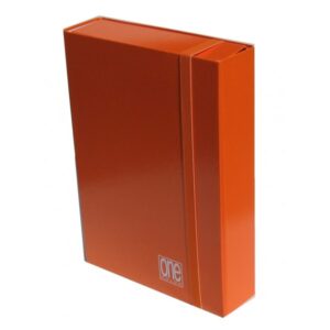 Mapa A4 ŠKATLA Z ELASTIKO 7CM ORANŽNA