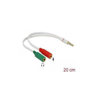 Adapter JACK 3.5M 4-PIN-2*3,5Ž 20CM