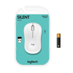 Miška LOGITECH M220 SILENT BREZŽIČNA OPTIČNA BELA
