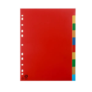 Karton PREGRADNI A4 1-10 BARVNI PVC