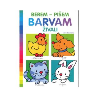Pobarvanka BEREM PIŠEM BARVAM ŽIVALI
