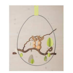 OBROČ KOVINSKI JAJCE 25CM SREBRN