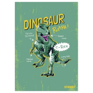 Beležka A6 STREET DINO ČRTE