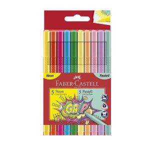 Flomastri  FABER CASTELL GRIP 10/1 NEON PASTEL