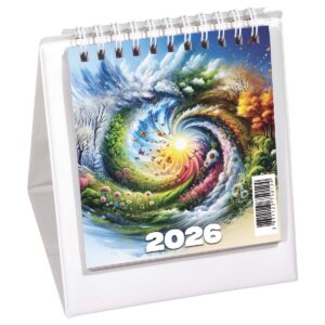 Koledar NAMIZNI PIRAMIDA BELA 2026