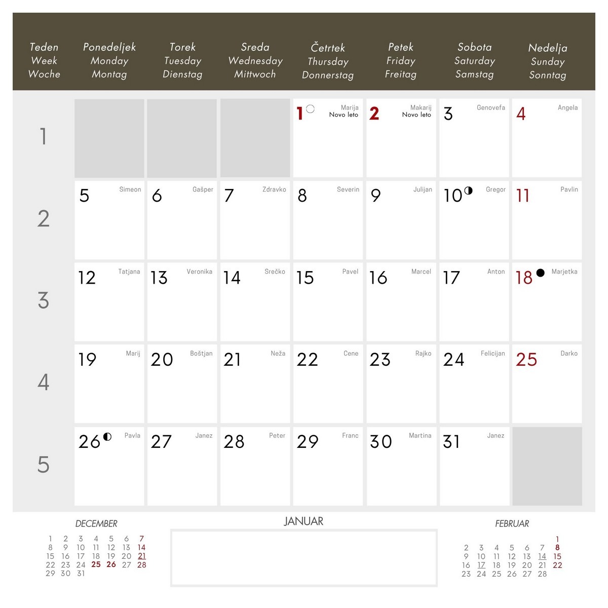 Koledar MOTIVACIJSKI 2026 Koledar MOTIVACIJSKI 2026 - slika 3