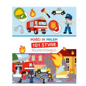Knjiga POIŠČI IN PRILEPI POLICISTI IN GASILCI