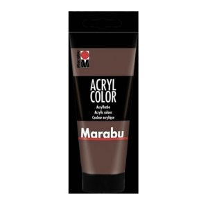 Barva AKRILNA MARABU 100ML 045 TEMNO RJAVA