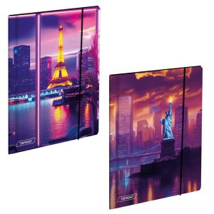 Mapa A4 Z ELASTIKO TARGET CITY NEON