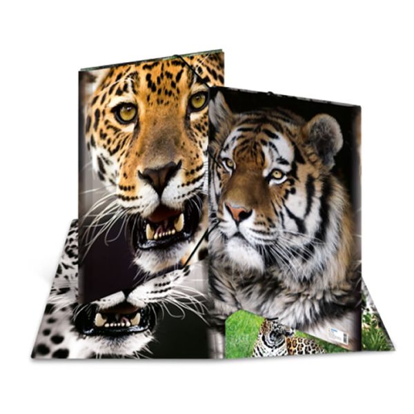 Mapa A3 Z ELASTIKO + KLAPO PP  LEOPARD