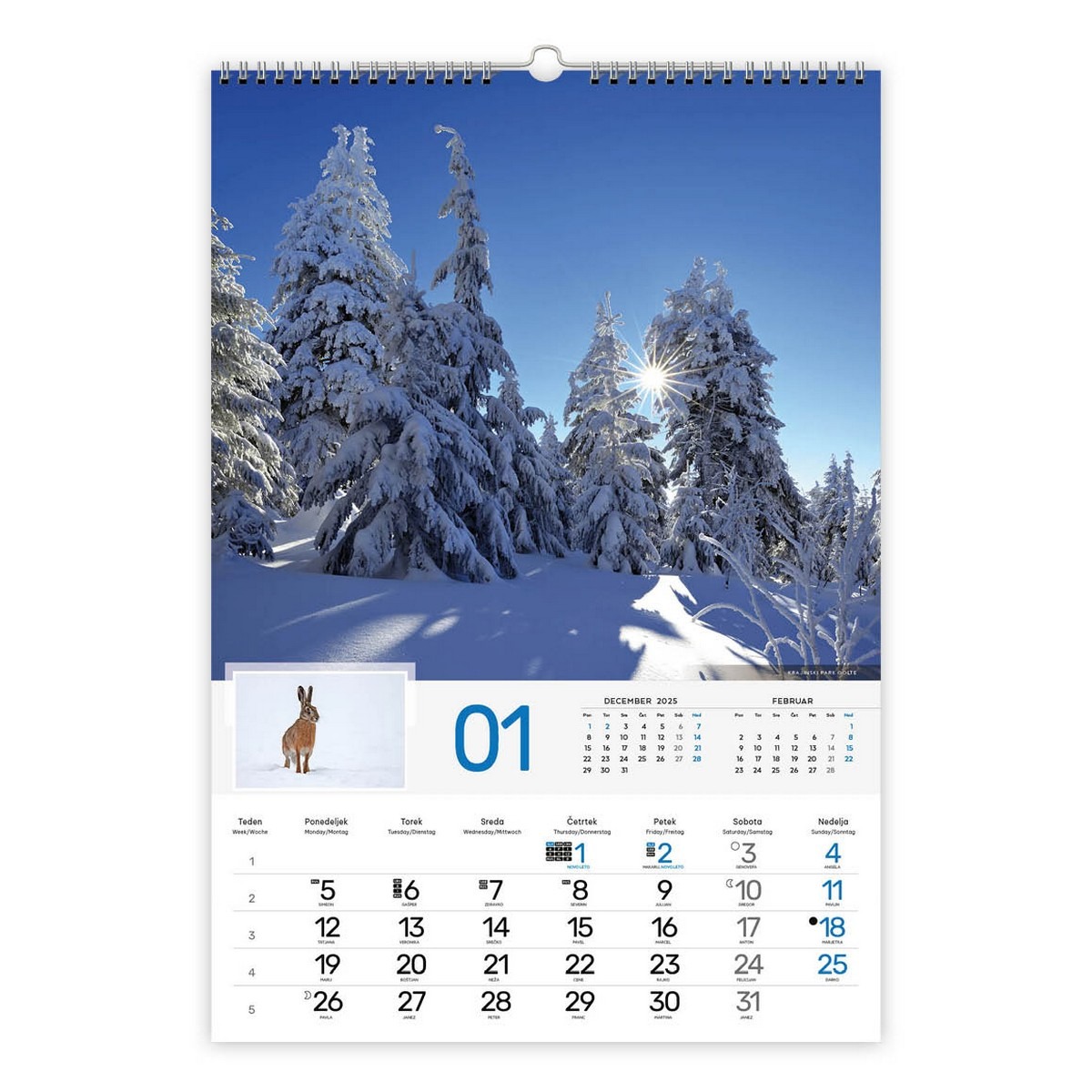 Koledar NARAVNI PARKI SLOVENIJE 2026 - slika 3