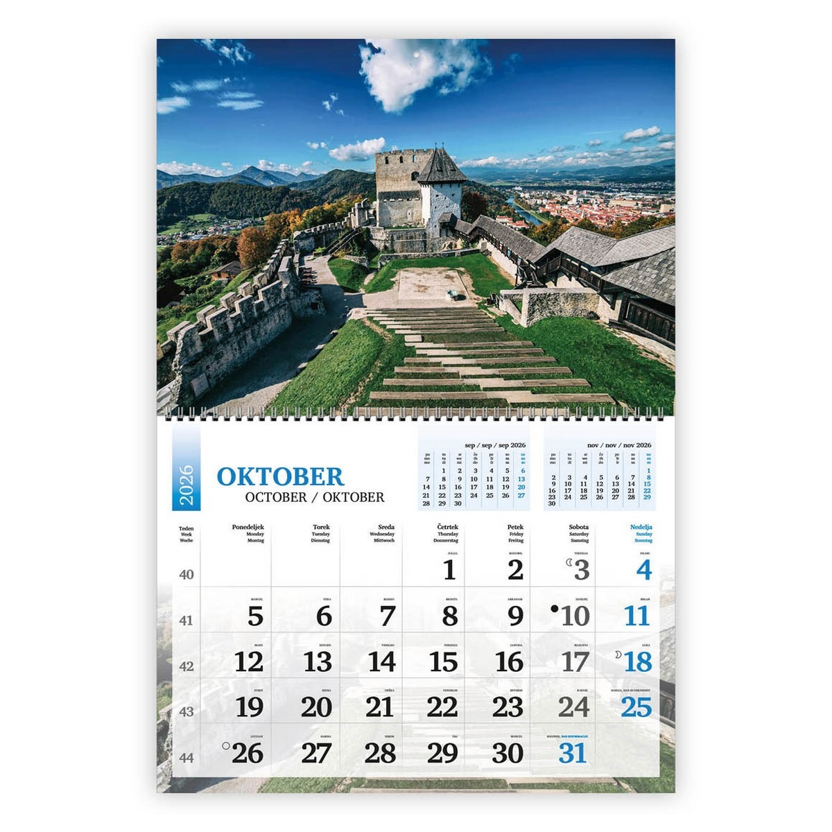 Koledar POZDRAVLJENA SLOVENIJA 2026 2 DELNI - slika 12