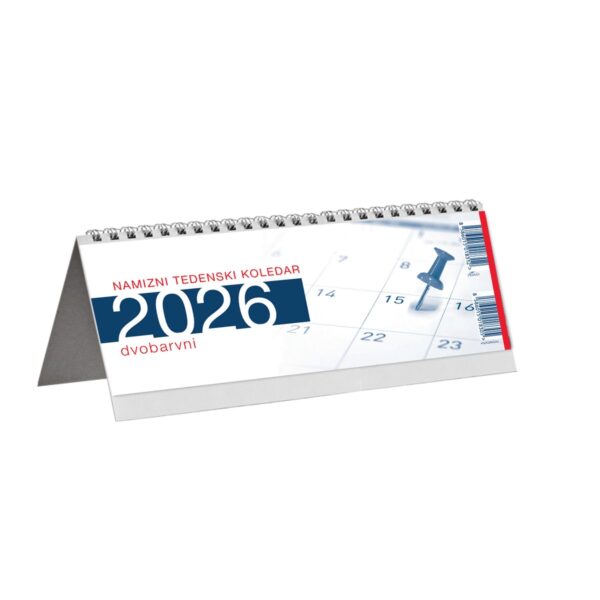 Koledar NAMIZNI POKONČNI DVOBARVNI 2026