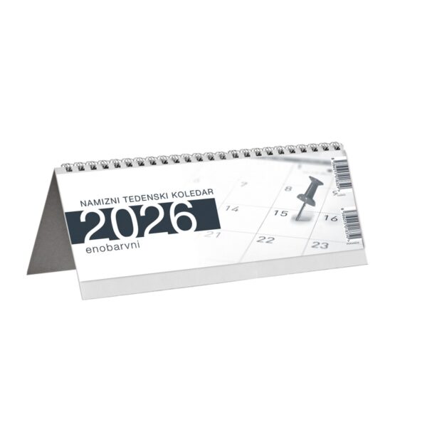 Koledar NAMIZNI POKONČNI ENOBARVNI 2026
