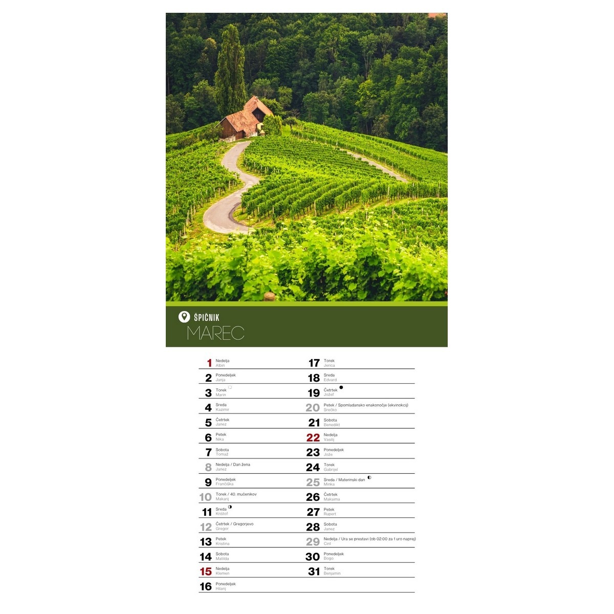 Koledar LEPA SLOVENIJA 2026 - slika 4