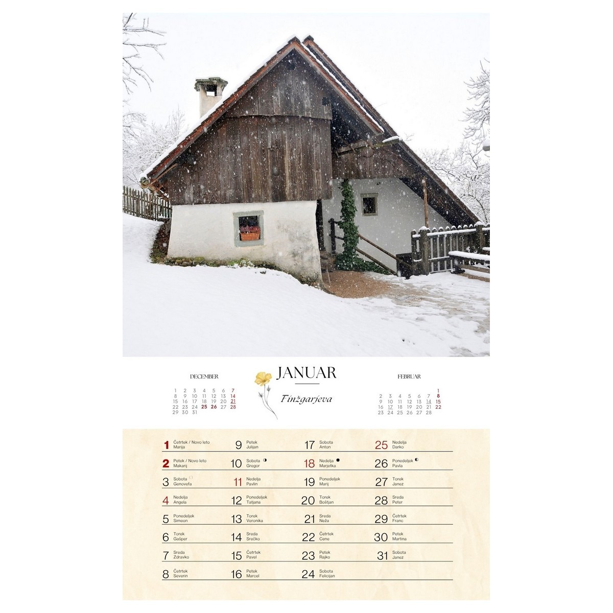 Koledar DOMAČIJE SLOVENIJE 2026 - slika 2