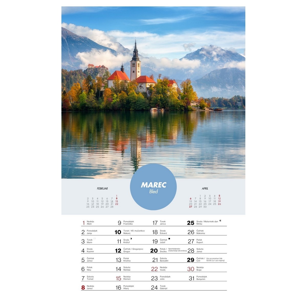 Koledar SLOVENSKA JEZERA 2026 - slika 4