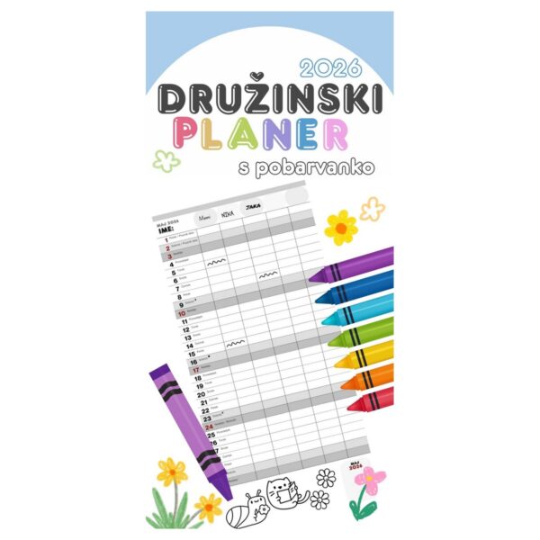 Koledar DRUŽINSKI PLANER 2026