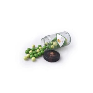 Kroglice YUZU IN BRESKVE V BELI ČOKOLADI 125G