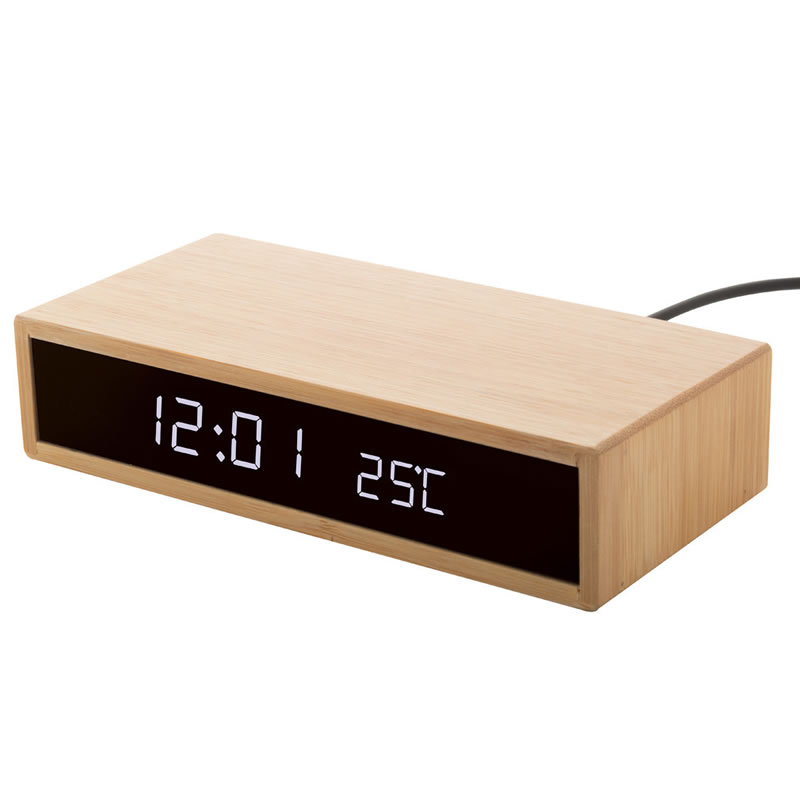 Namizni POLNILEC Z URO IN ALARMOM BAMBUS Namizni POLNILEC Z URO IN ALARMOM BAMBUS - slika 4