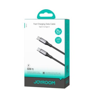 Kabel USB C-C 1M ČRN PLETEN