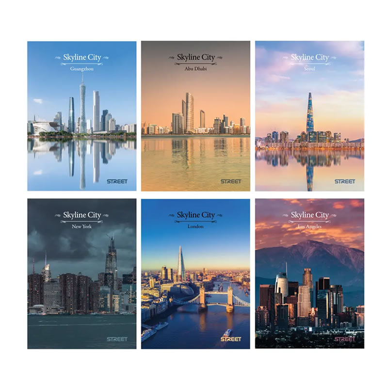 Zvezek A4 ČRTE SKYLINE CITY 80G/54L Zvezek A4 ČRTE SKYLINE CITY 80G/54L