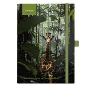 Notes A5 Z ELASTIKO ANIMALS GIRAFFE 96L