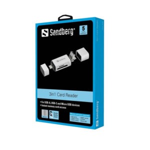 Čitalec KARTIC USB-C+USB+MICROUSB SANDBERG